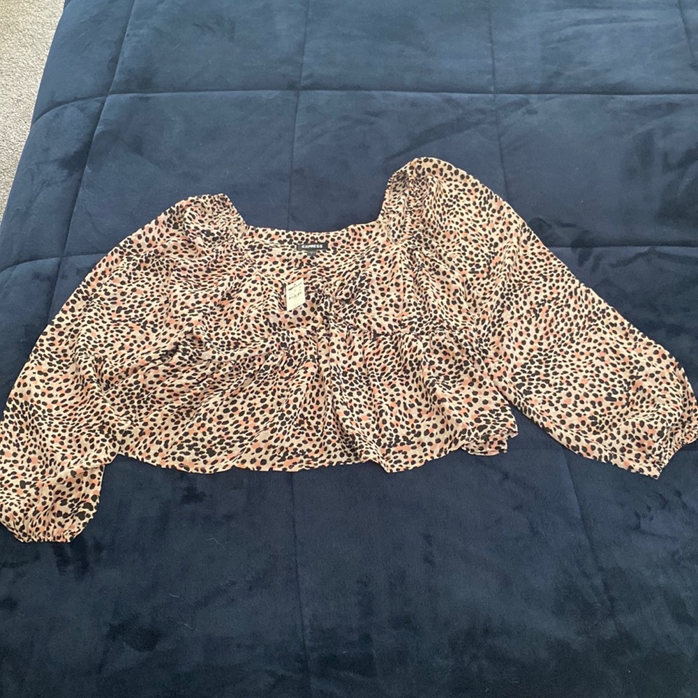 Express pink animal print top